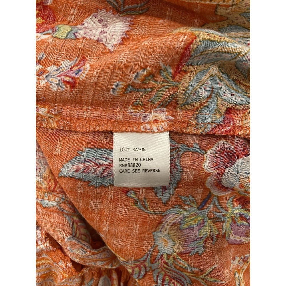 Nicole Miller Dress Orange Paisley Mini Dress Beach Resort Wear Belted SZ XS - Picture 5 of 11